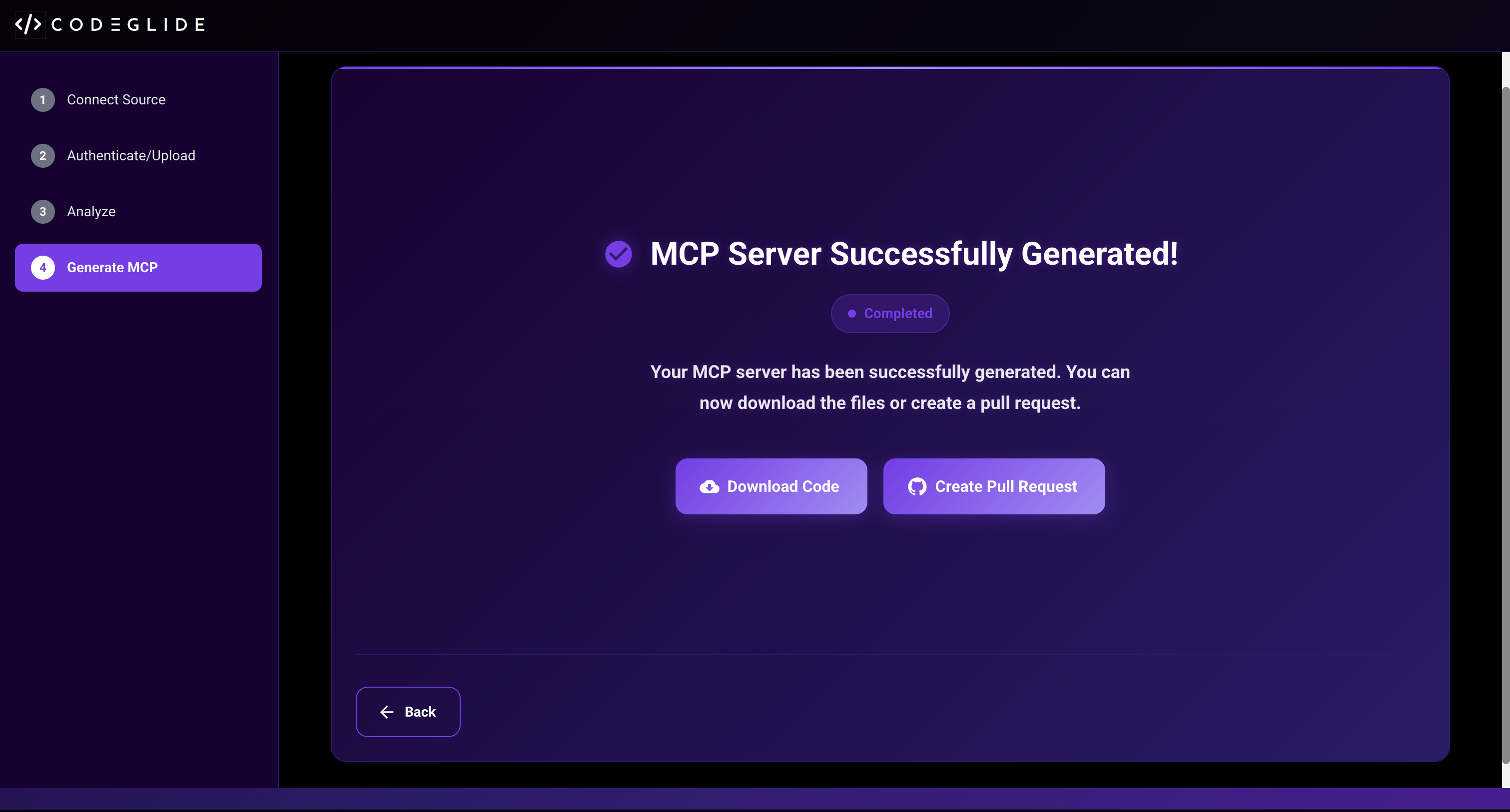 Step 7: Generation completion